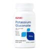 GNC Gluconato de Potássio 99mg 100 Cápsulas 5 256721 web GNC Potassium Gluconate Front Bottle e1740592304401