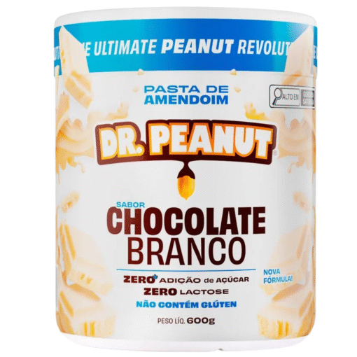 Dr. Peanut Pasta de Amendoim Sabor Chocolate Branco 600g