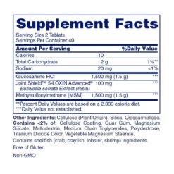 triple strength msm supplement facts