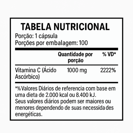 Earth's Creation Vitamina C 1000mg 100 Cápsulas - Imagen 2