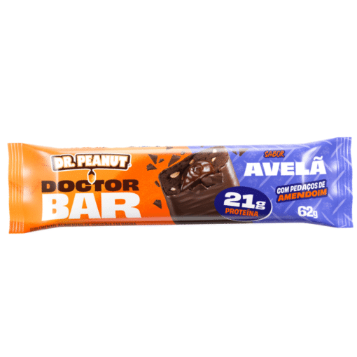 Dr. Peanut Barra de Proteína Sabor Avelã 62g unidade