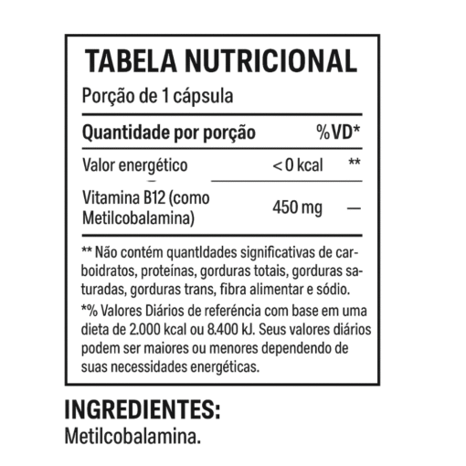 Allways B12 Metilcobalamina  60 Cápsulas - Imagem 2