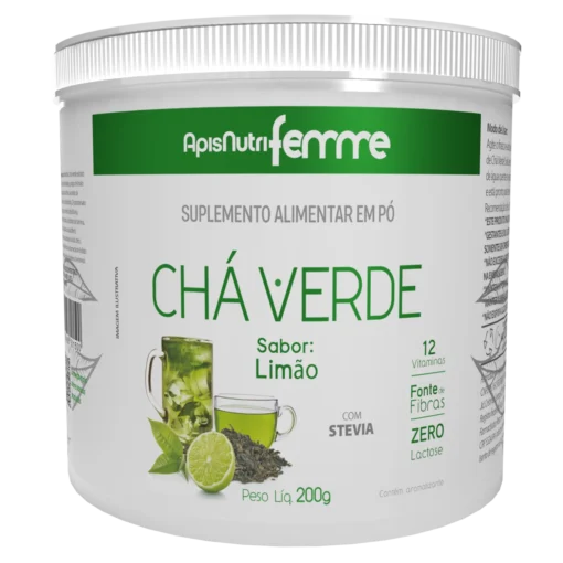 ApisNutri Chá Verde Solúvel Sabor Limão 200g