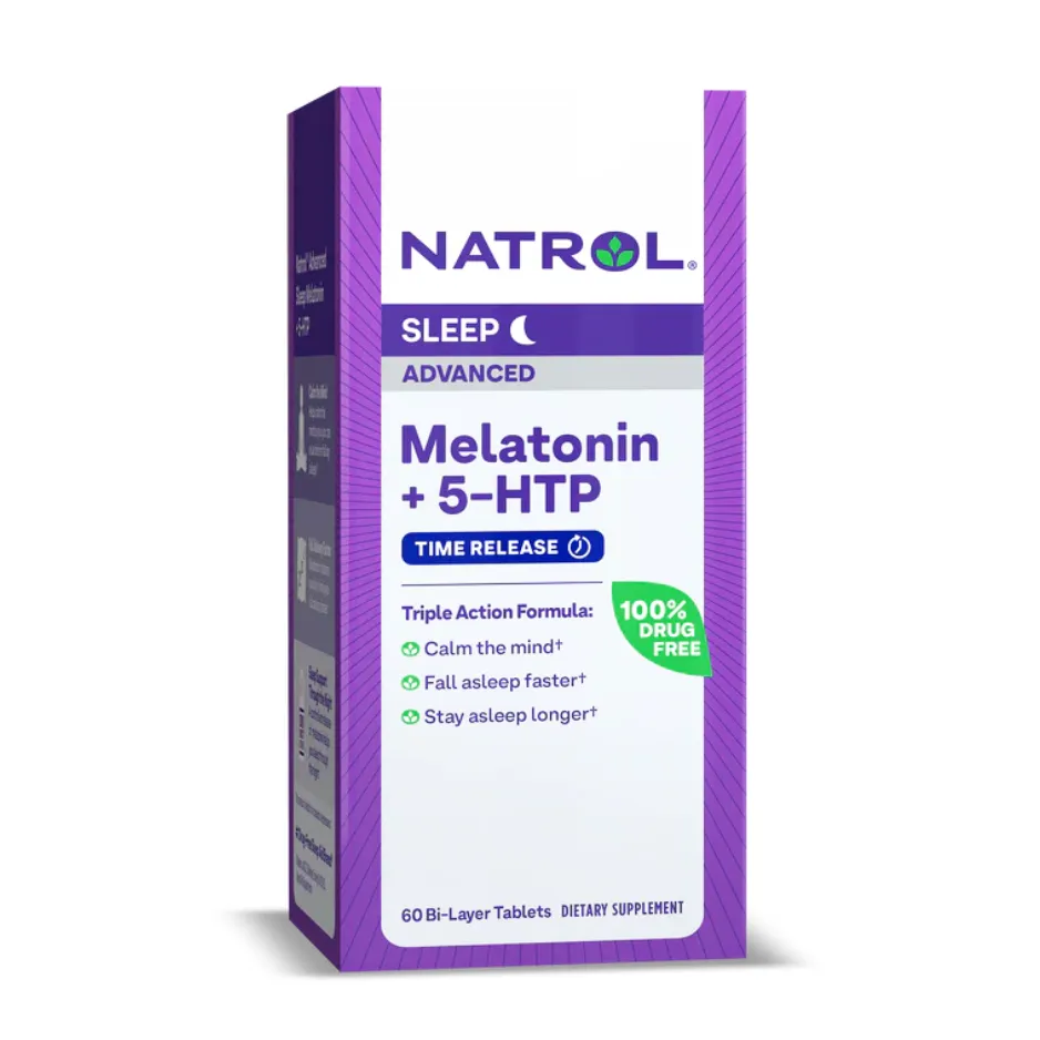 Natrol Melatonina + 5-HTP 60 Cápsulas