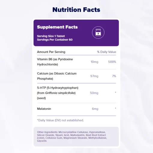 Natrol Melatonina + 5-HTP 60 Cápsulas - Imagem 2