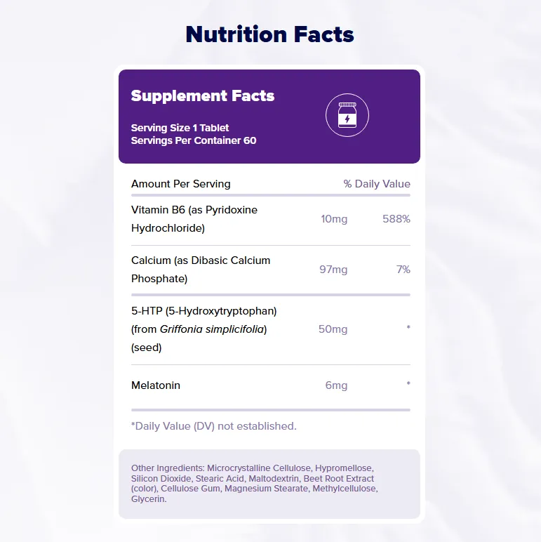 Natrol Melatonina + 5-HTP 60 Cápsulas - Imagen 2