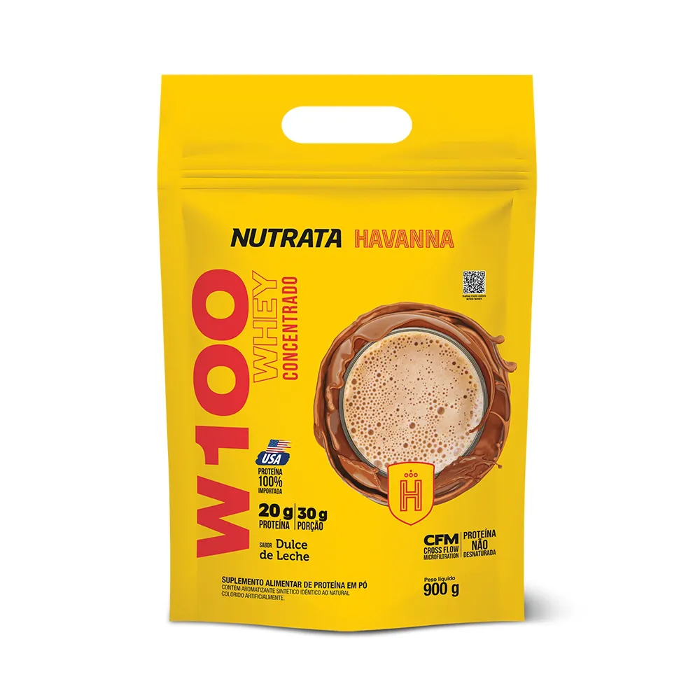 Nutrata W100 Whey Concentrado Doce de Leite Havanna 900g