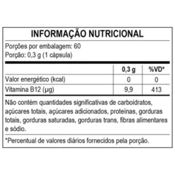 tabela suplemento de vitamina b12 60 caps 207 exibicao atual