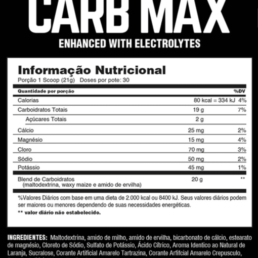 Universal Nutrition Carb Max 600g - Imagem 2