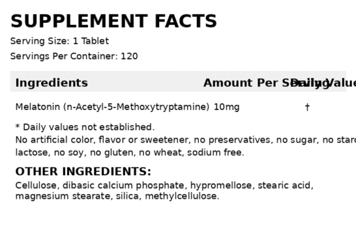 Landerfit Melatonin 10 mg 120 Cápsulas - Imagem 2