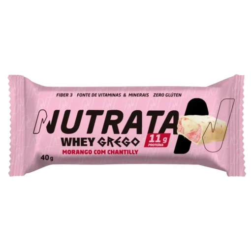 Nutrata Whey Grego Morango com Chantilly 40g