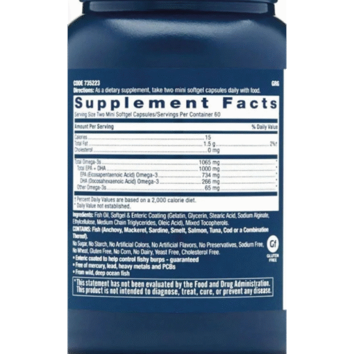 GNC Fish Oil Mini 120 Cápsulas - Imagen 2